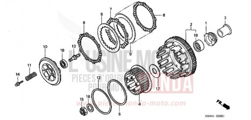 KUPPLUNG (2) CBR600FR1 de 2001